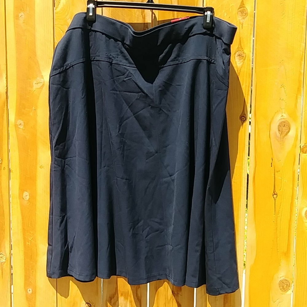 Dark Blue Midi Skirt